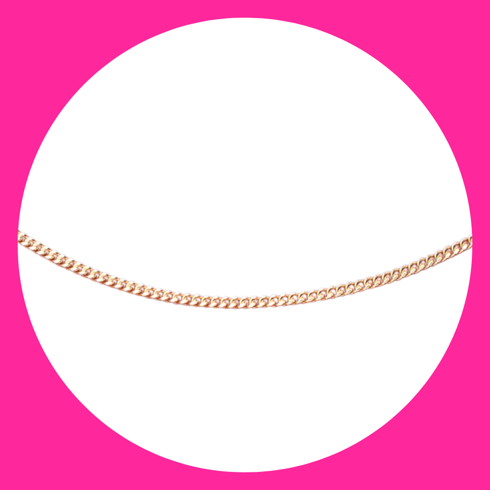 Feine Panzerkette in Silber oder Gold 70cm