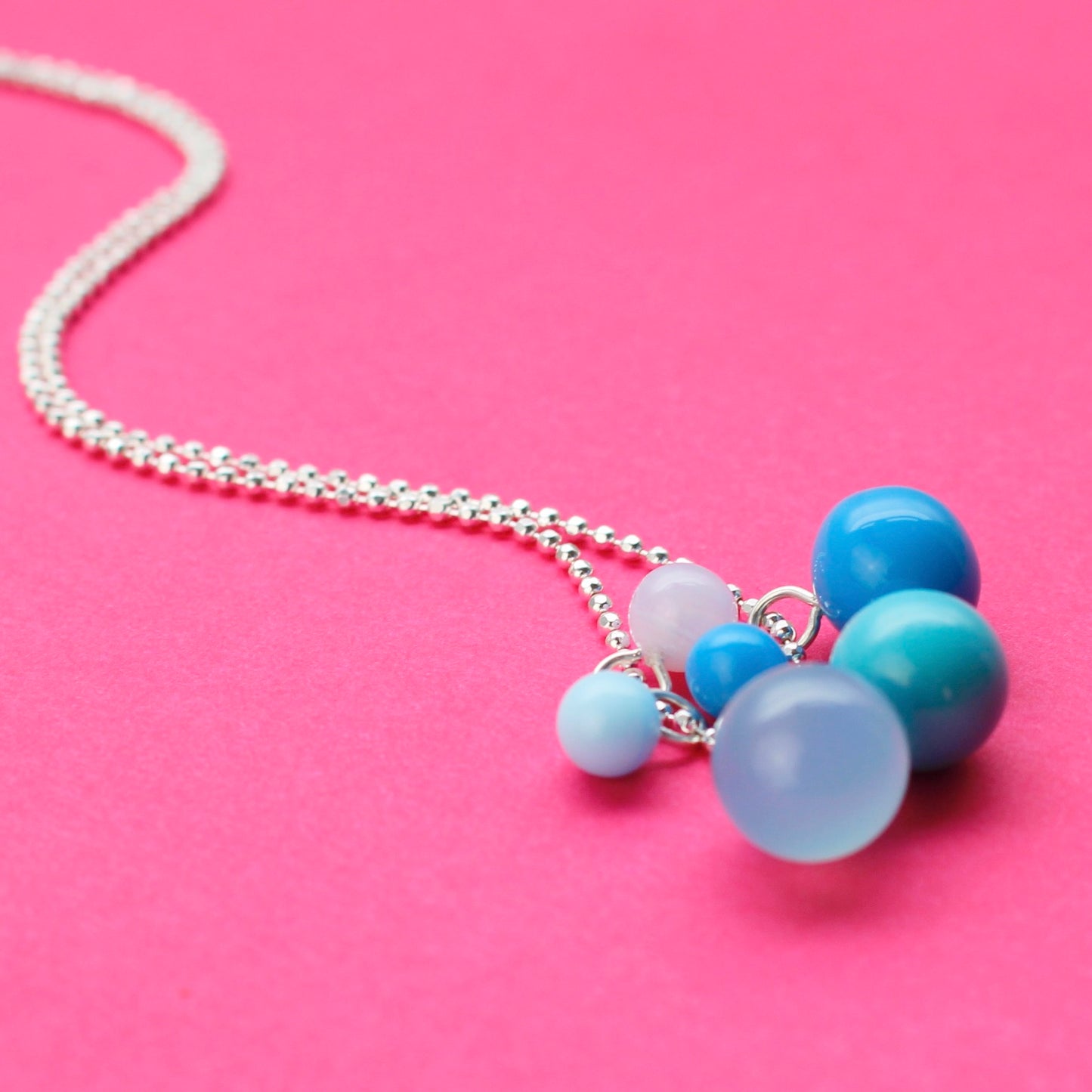 Silberkette seablue baba jewellery for happiness