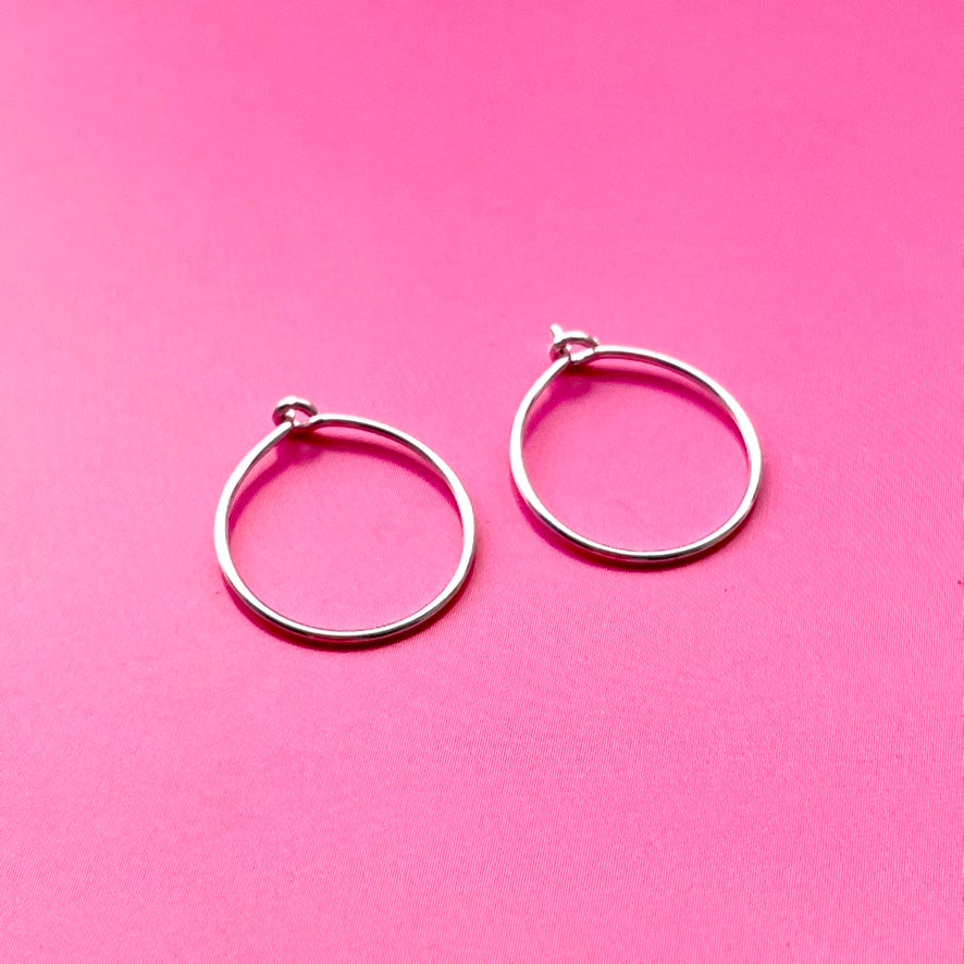 Silber Creolen 15mm BaBa jewellery for happiness