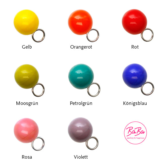 Glaskugel 14mm alle Farben Baba jewellery for happiness