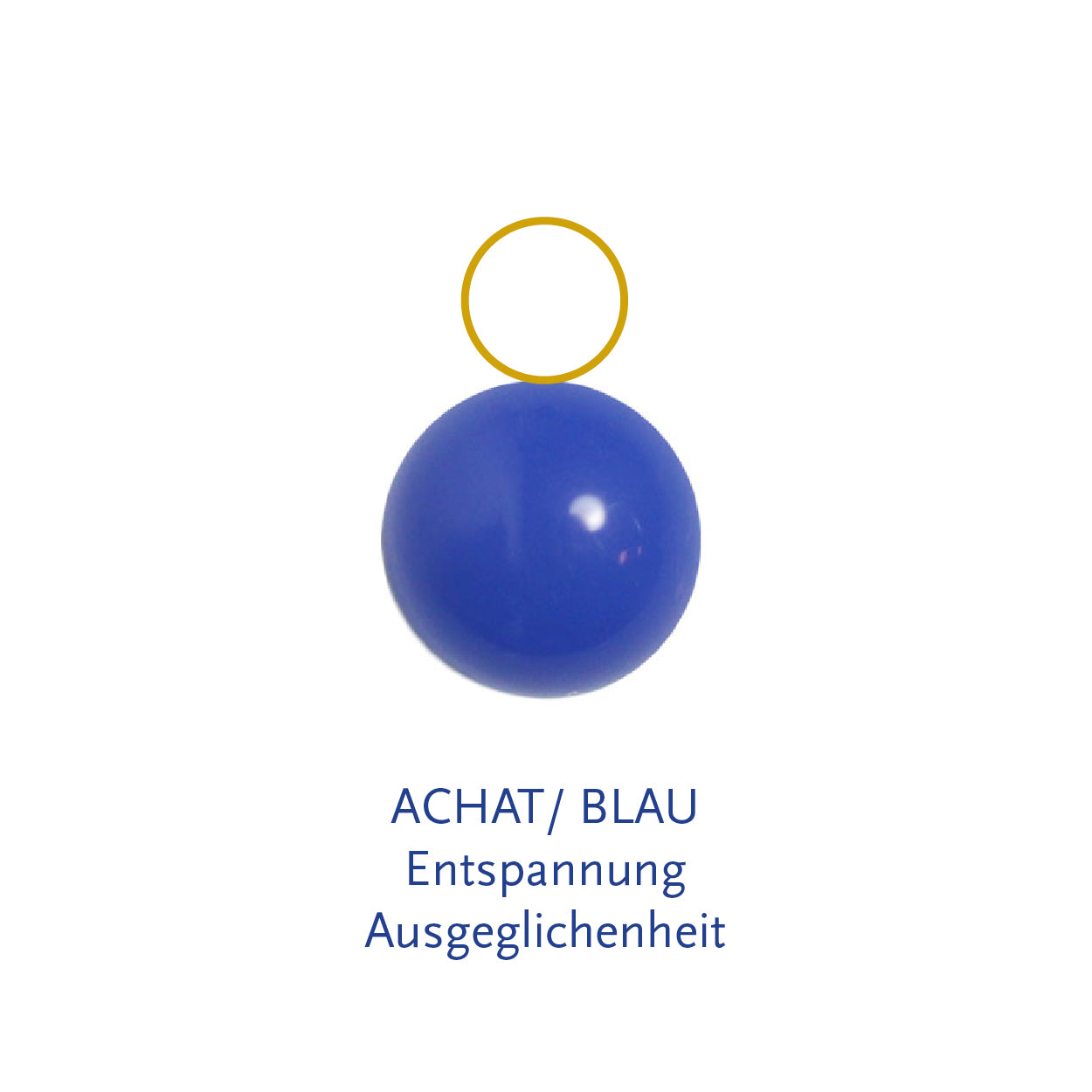 Edelstein Kugelanhänger Achat blau 6mm BaBa jewellery