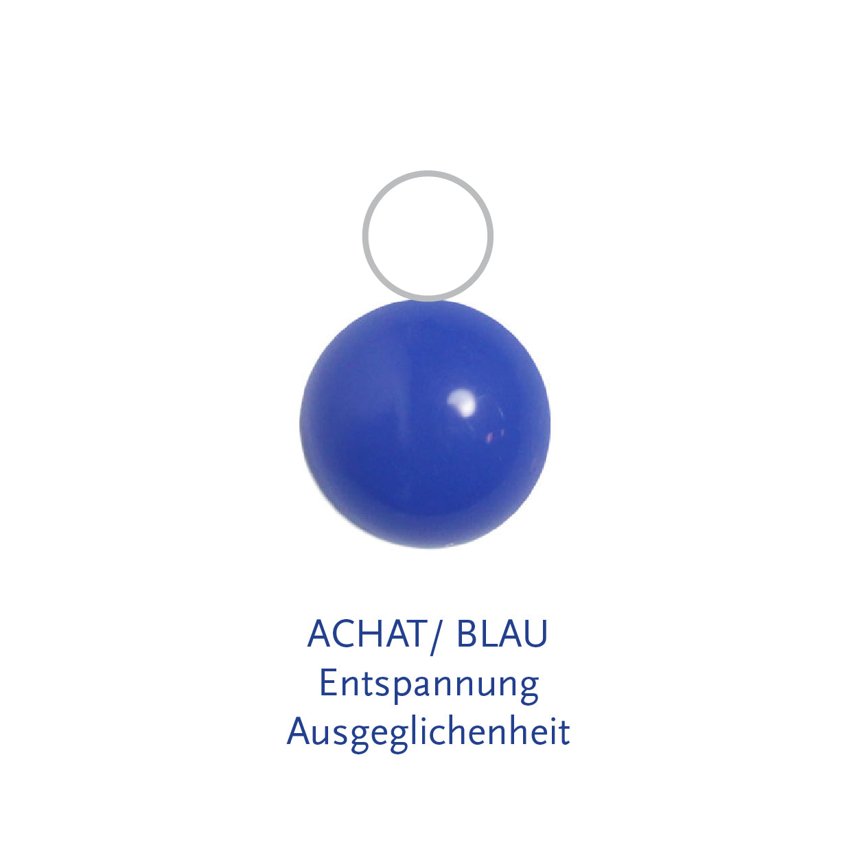 Edelstein Kugelanhänger Achat blau 6mm BaBa jewellery