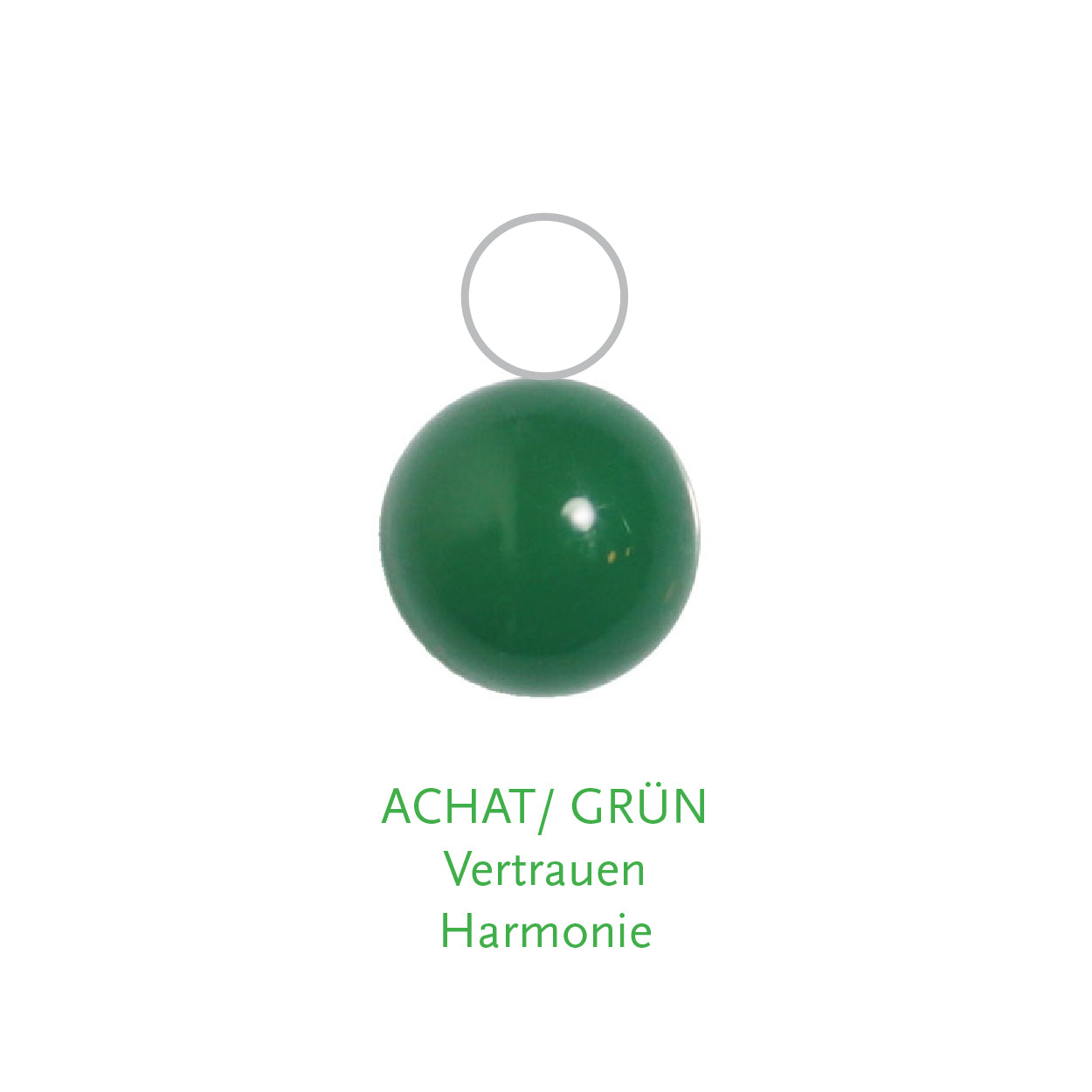 Edelstein Kugelanhänger Achat grün 6mm BaBa jewellery