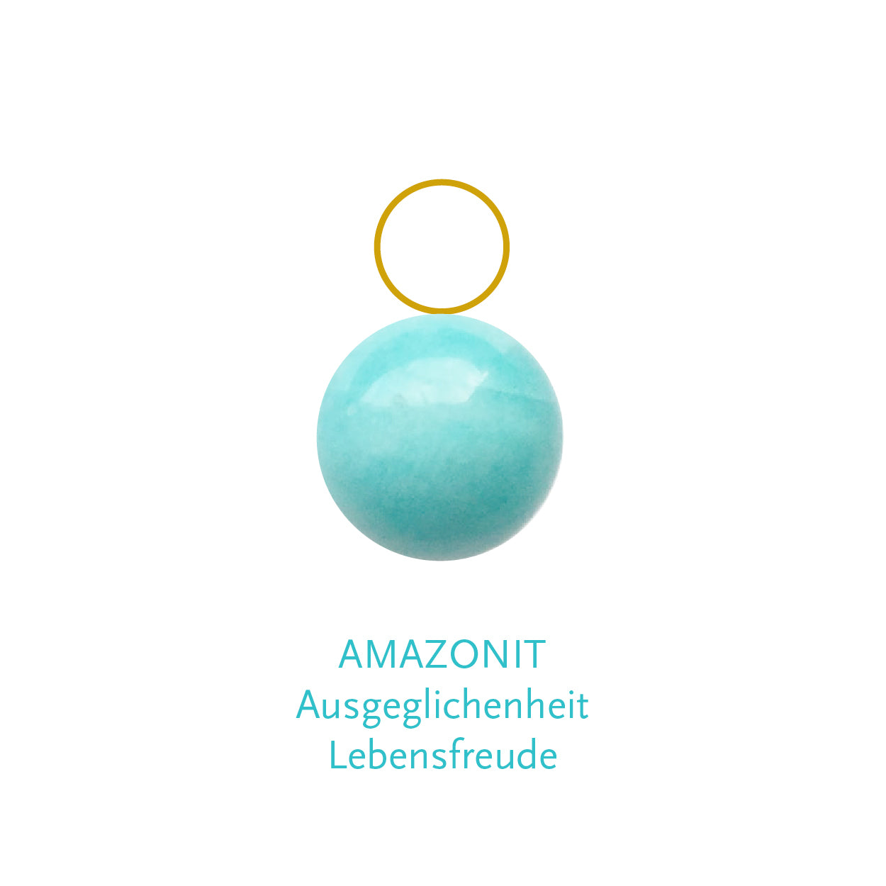Edelstein Kugelanhänger Amazonit 6mm BaBa jewellery