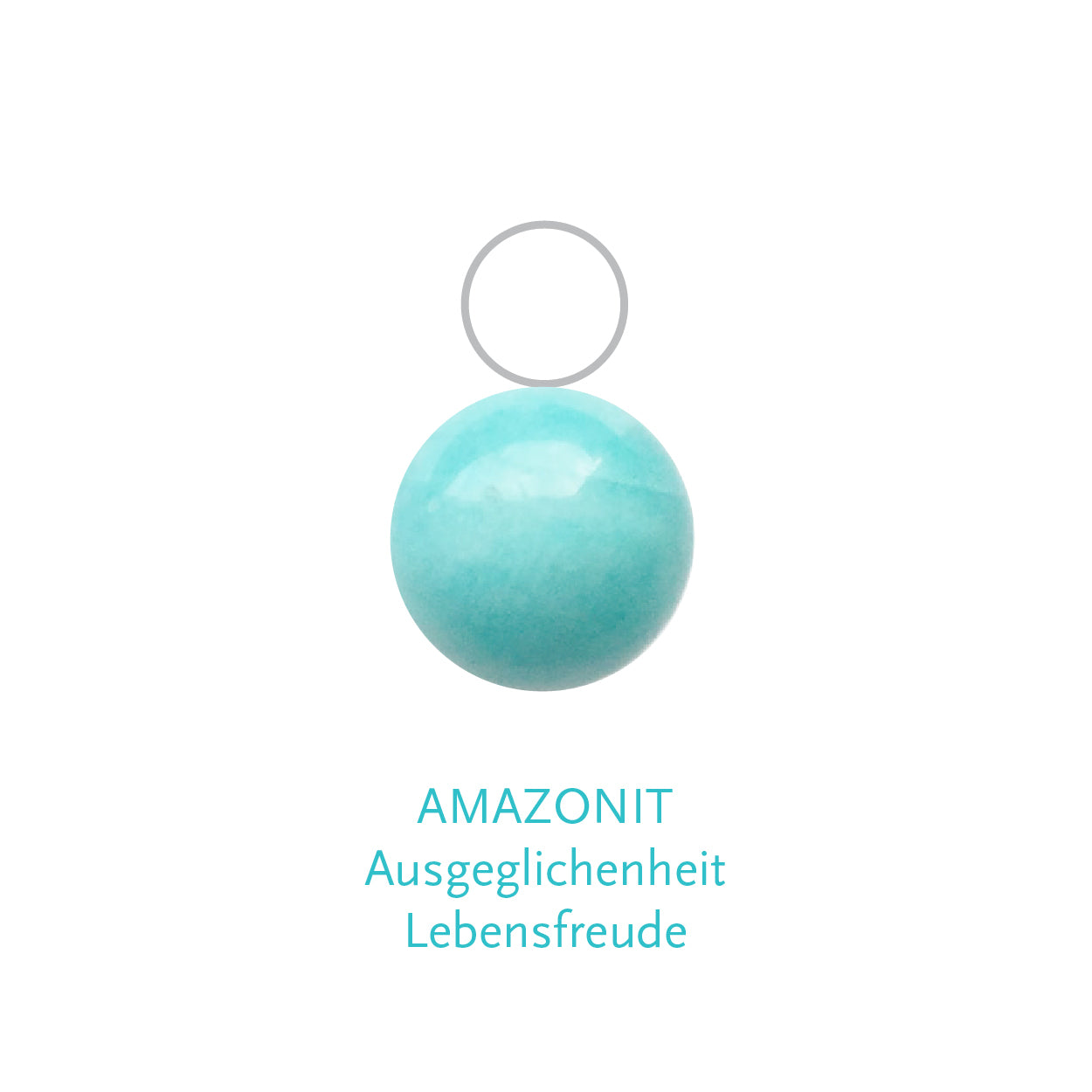 Edelstein Kugelanhänger Amazonit 6mm BaBa jewellery