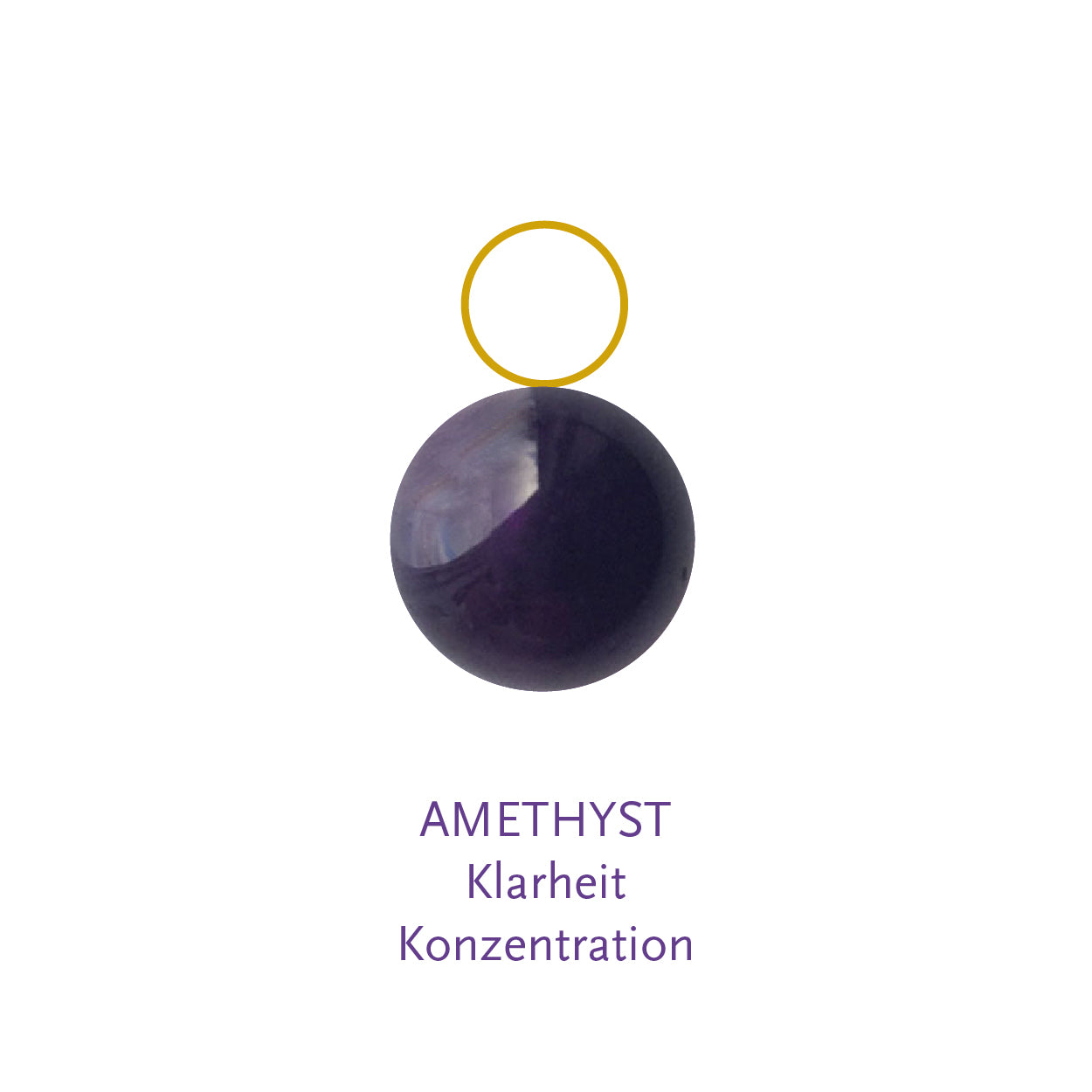 Edelstein Kugelanhänger Amethyst 6mm BaBa jewellery