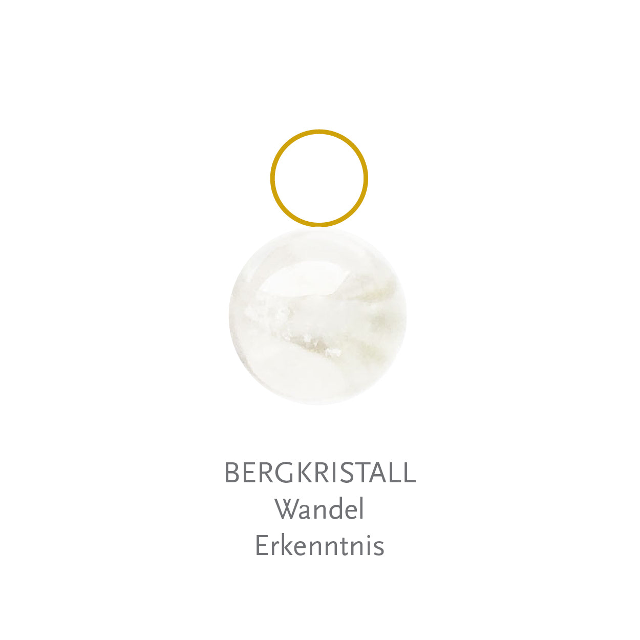 Edelstein Kugelanhänger Bergkristall 6mm BaBa jewellery