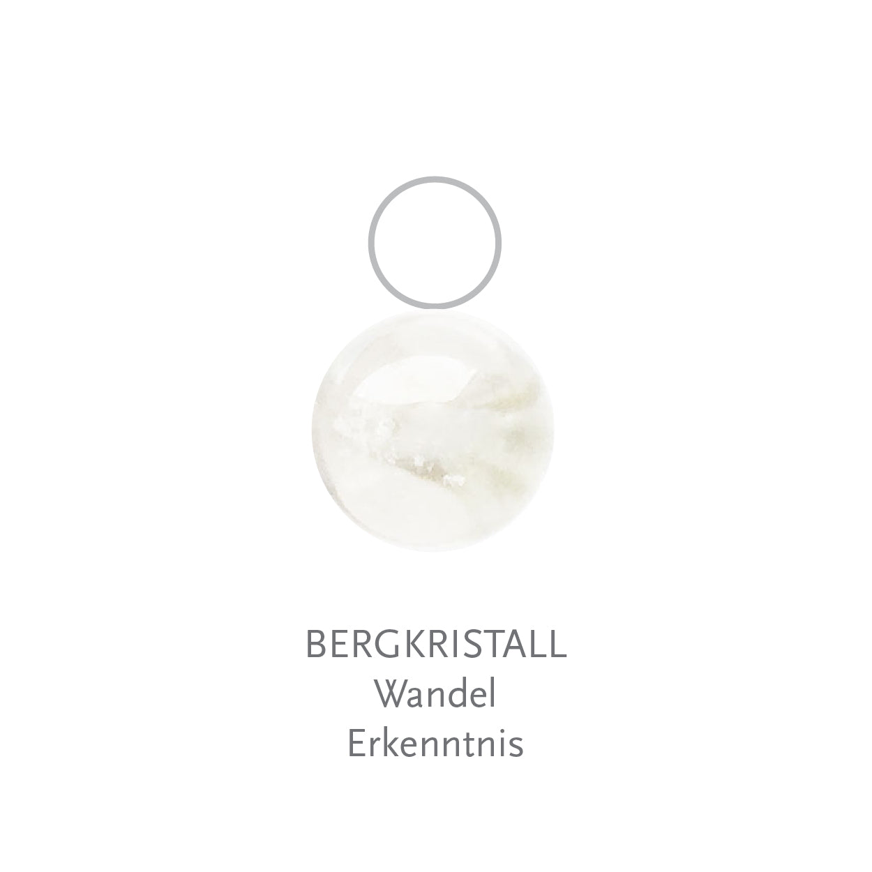 Edelstein Kugelanhänger Bergkristall 6mm BaBa jewellery
