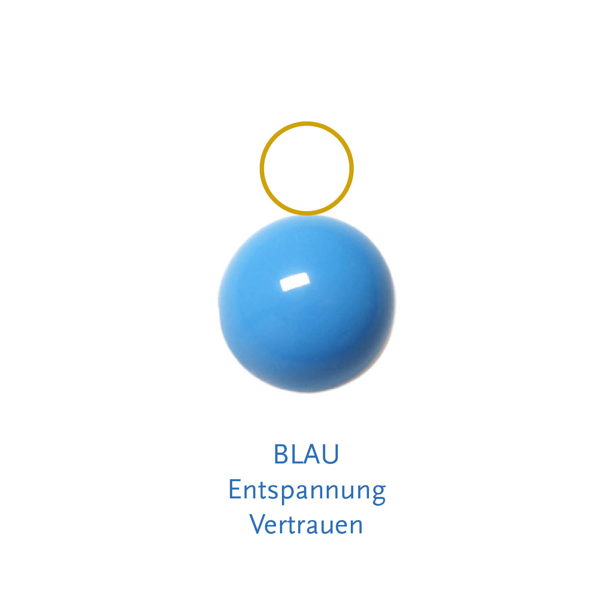 Glaskugel blau 6mm Anhänger BaBa jewellery