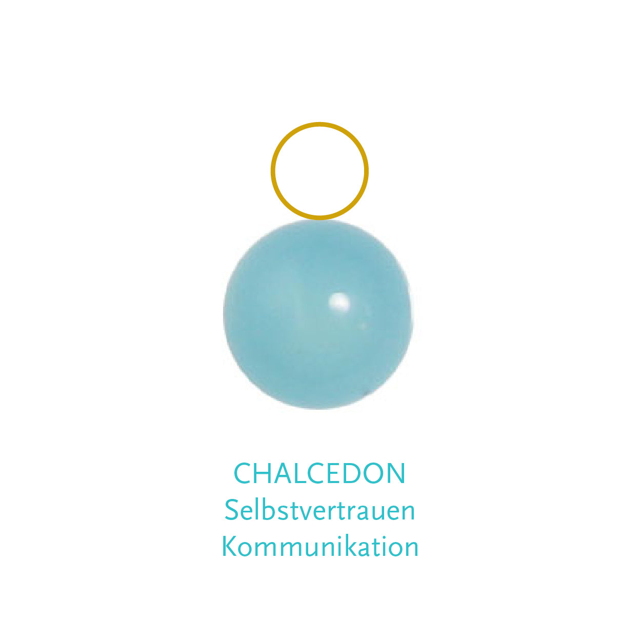 Edelstein Kugelanhänger Chalcedon 6mm BaBa jewellery