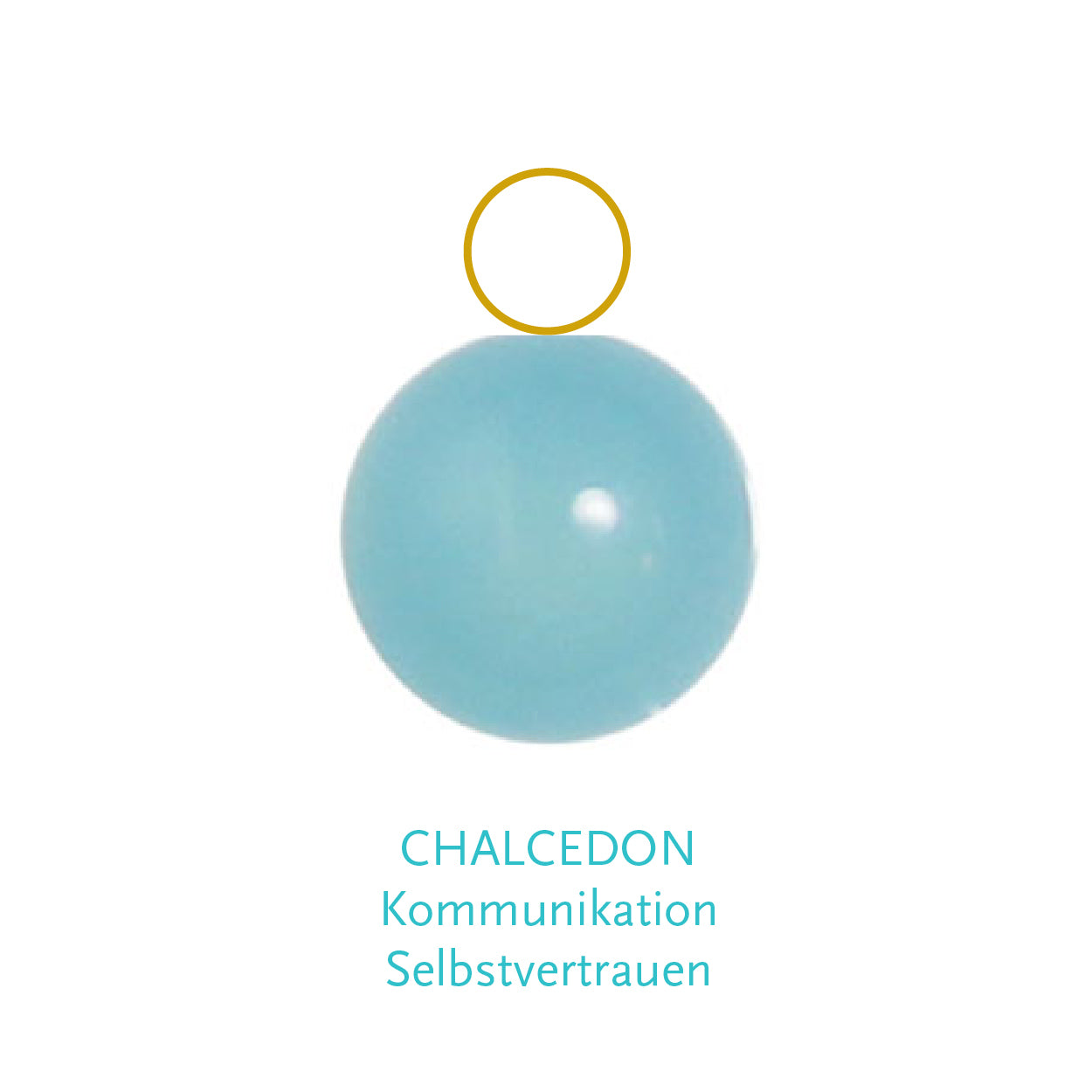 Edelstein Kugelanhänger Chalcedon 10mm BaBa jewellery