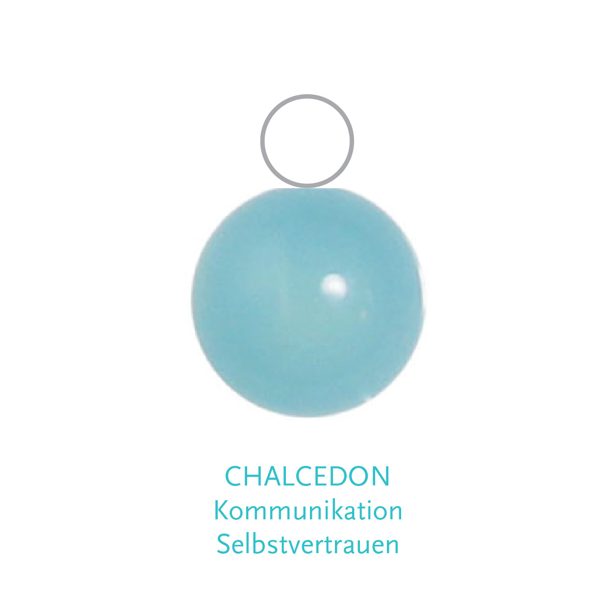 Edelstein Kugelanhänger Chalcedon 10mm BaBa jewellery