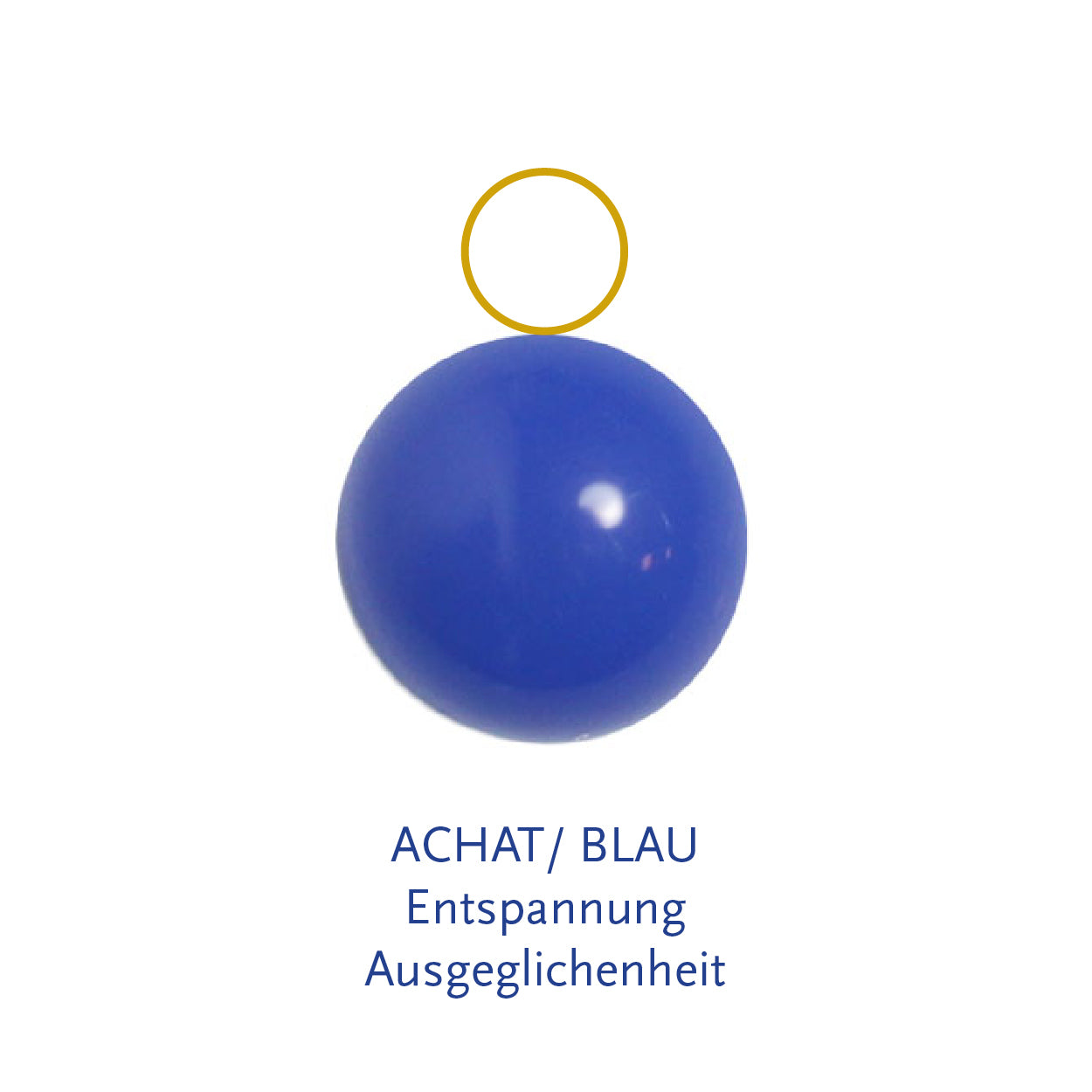 Achat blau Kugelanhänger 10mm BaBa jewellery for happiness