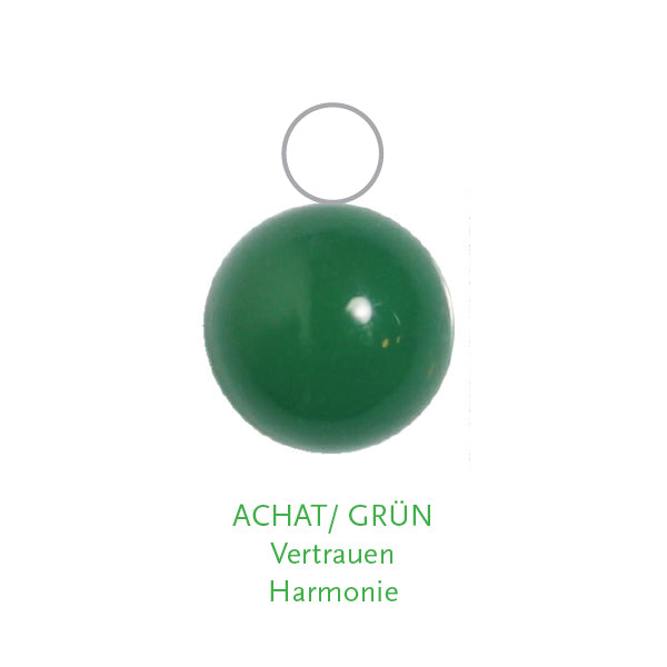 Achat grün Kugel 10mm BaBa jewellery for happiness