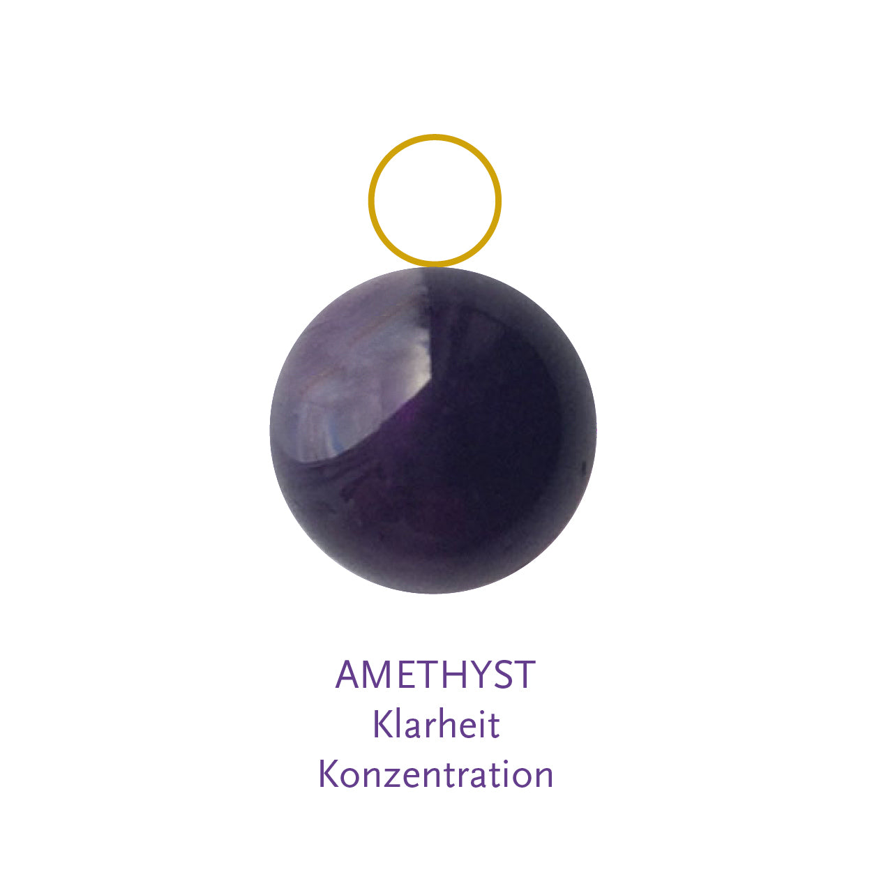 Edelstein Kugelanhänger Amethyst 10mm BaBa jewellery