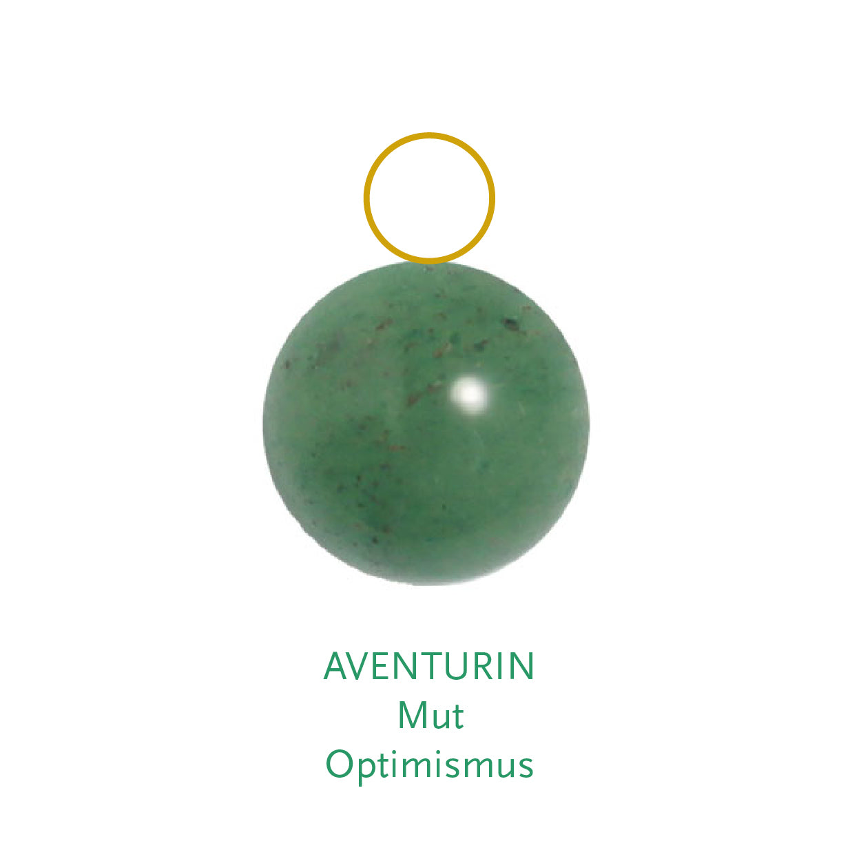 Edelstein Kugelanhänger Aventurin 10mm BaBa jewellery
