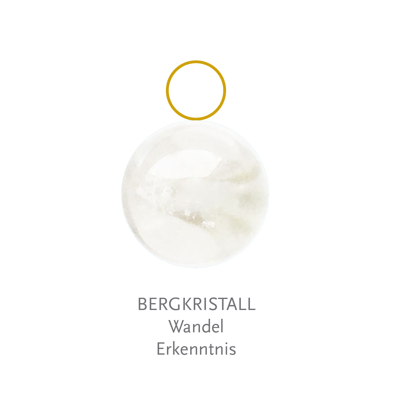 Edelstein Kugelanhänger Bergkristall 10mm BaBa jewellery