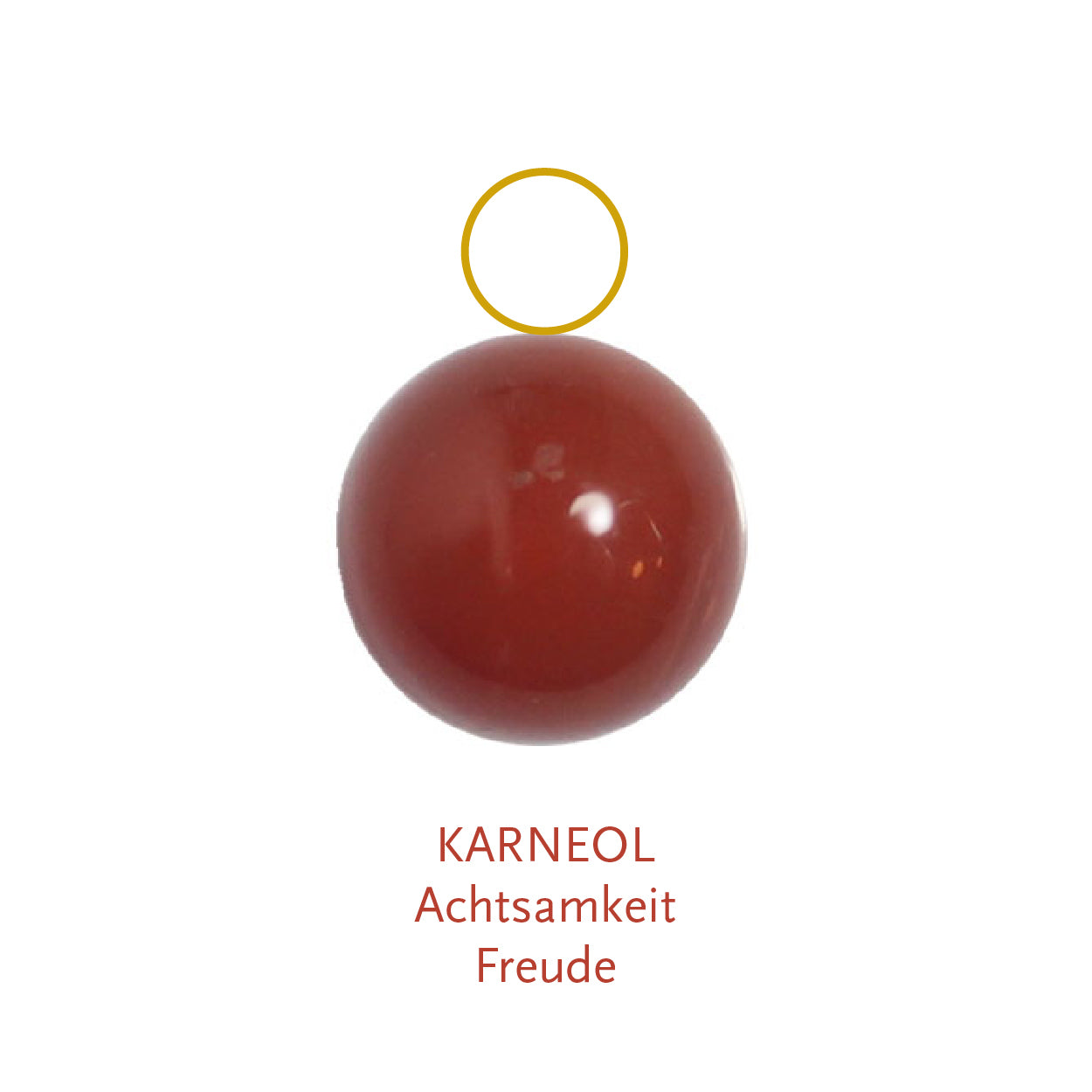 Edelstein Kugelanhänger Karneol 10mm BaBa jewellery