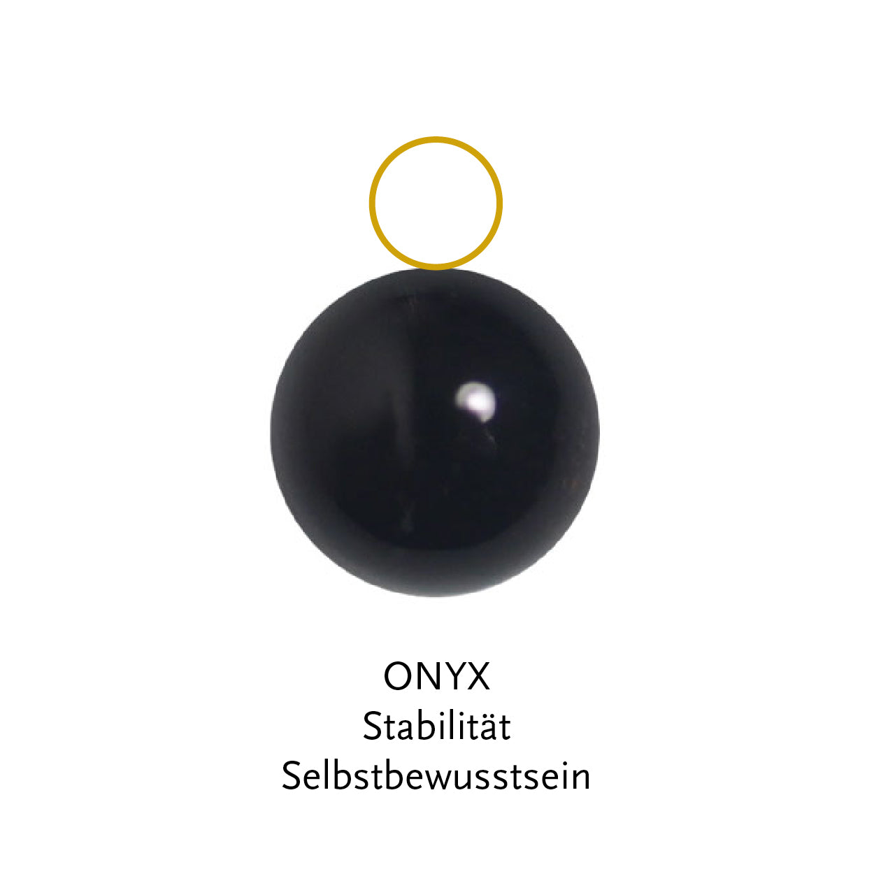 Edelstein Kugelanhänger Onyx 10mm BaBa jewellery
