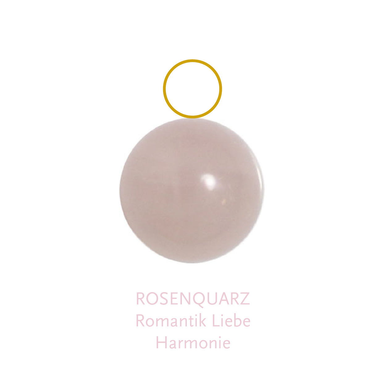 Edelstein Kugelanhänger Rosenquarz 10mm BaBa jewellery