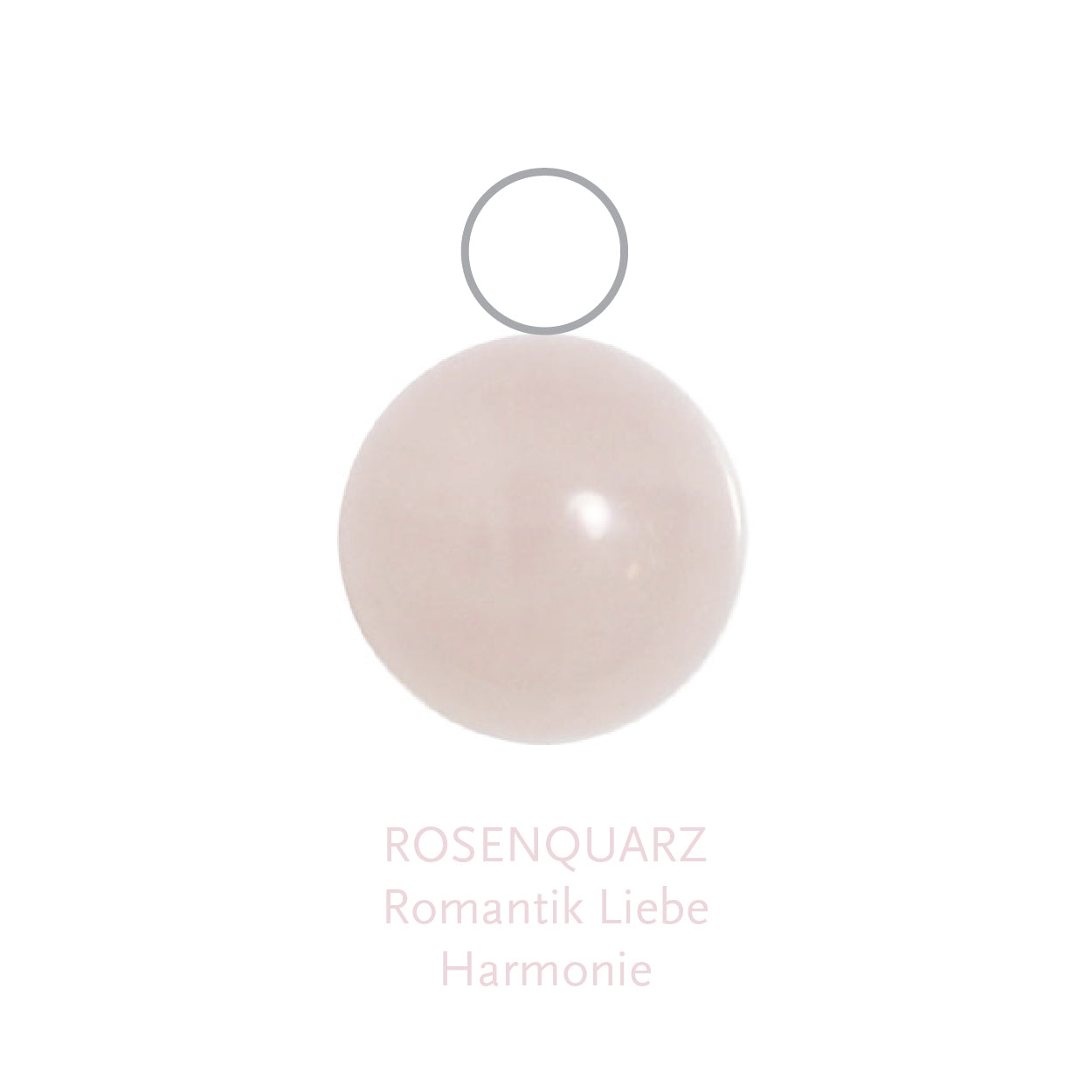 Edelstein Kugelanhänger Rosenquarz 10mm BaBa jewellery