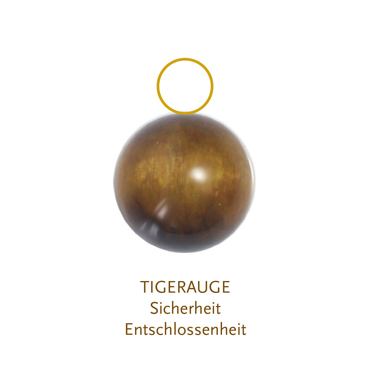 Edelstein Kugelanhänger Tigerauge 10mm BaBa jewellery