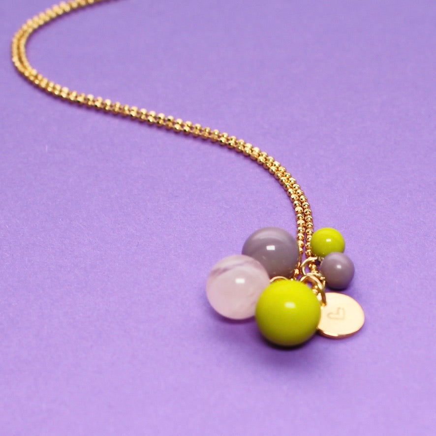 Goldkette "SPRING" mit 6 Anhängern BaBa jewellery for happiness