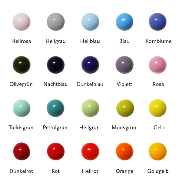 Anhänger mit Glaskugel in verschiedenen Farben 10mm BaBa jewellery for happiness