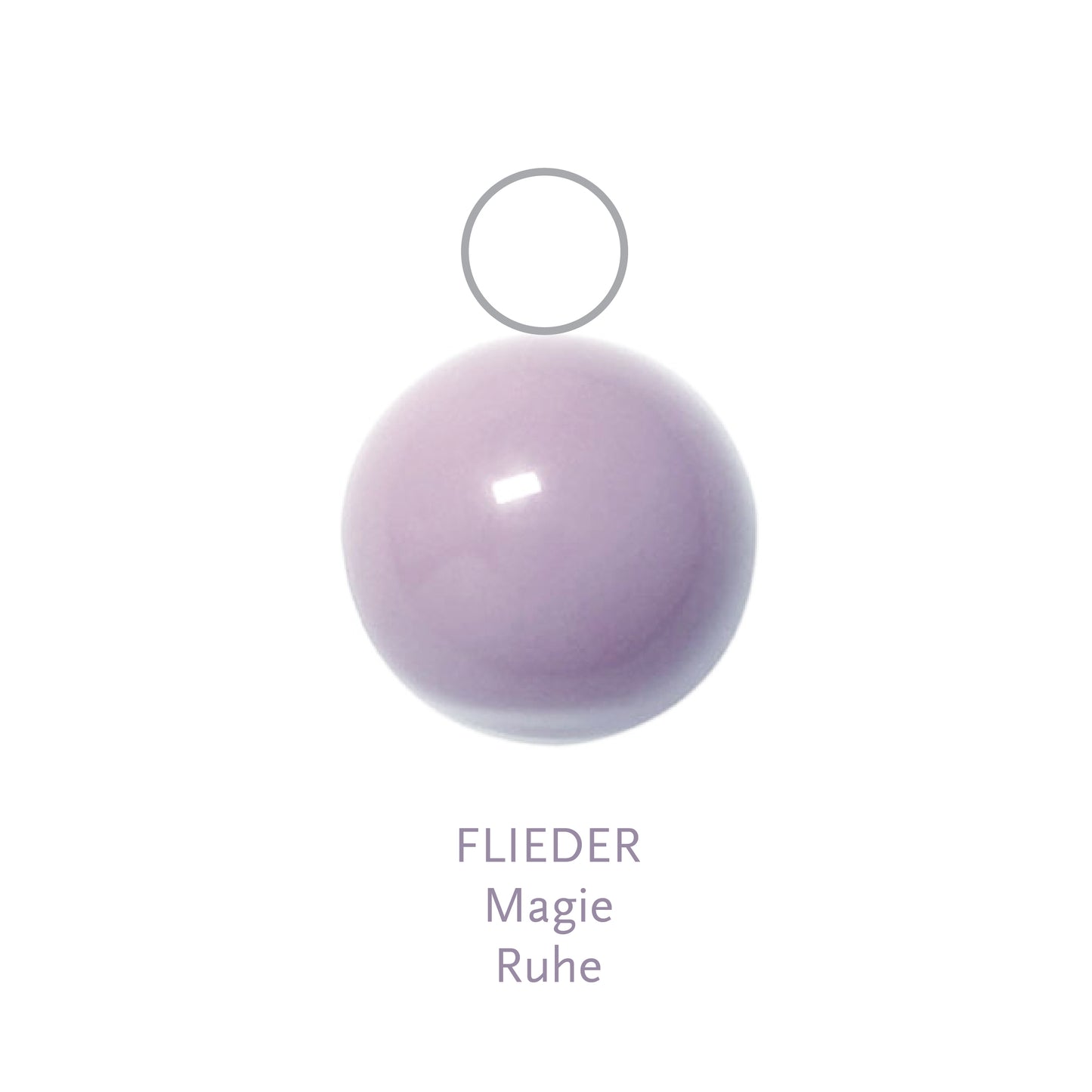 Edelsteinkugel 10 mm Flieder Silberöse BaBa jewellery for happiness