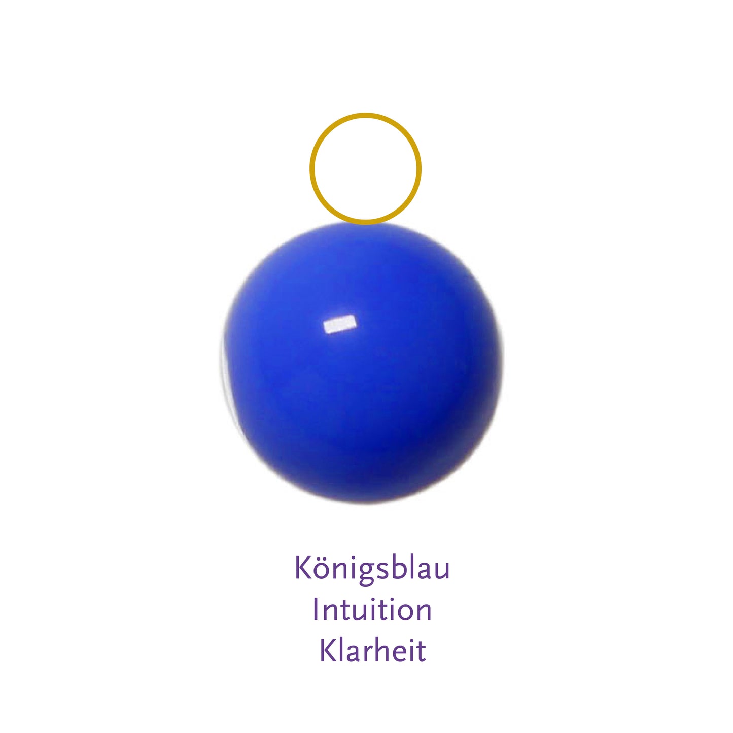 Edelsteinkugel 10 mm Königsblau Goldöse BaBa jewellery for happiness