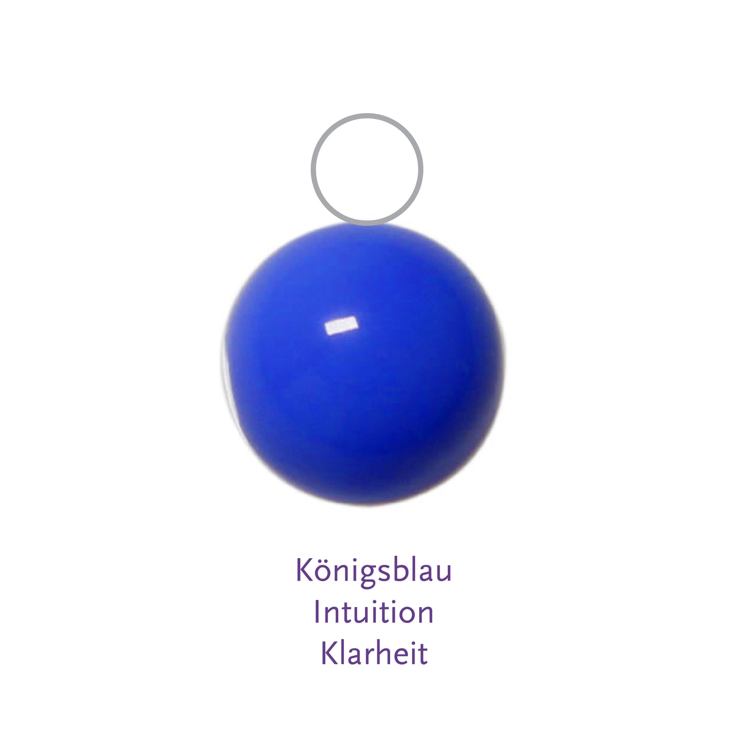 Edelsteinkugel 10 mm Königsblau Silberöse BaBa jewellery for happiness