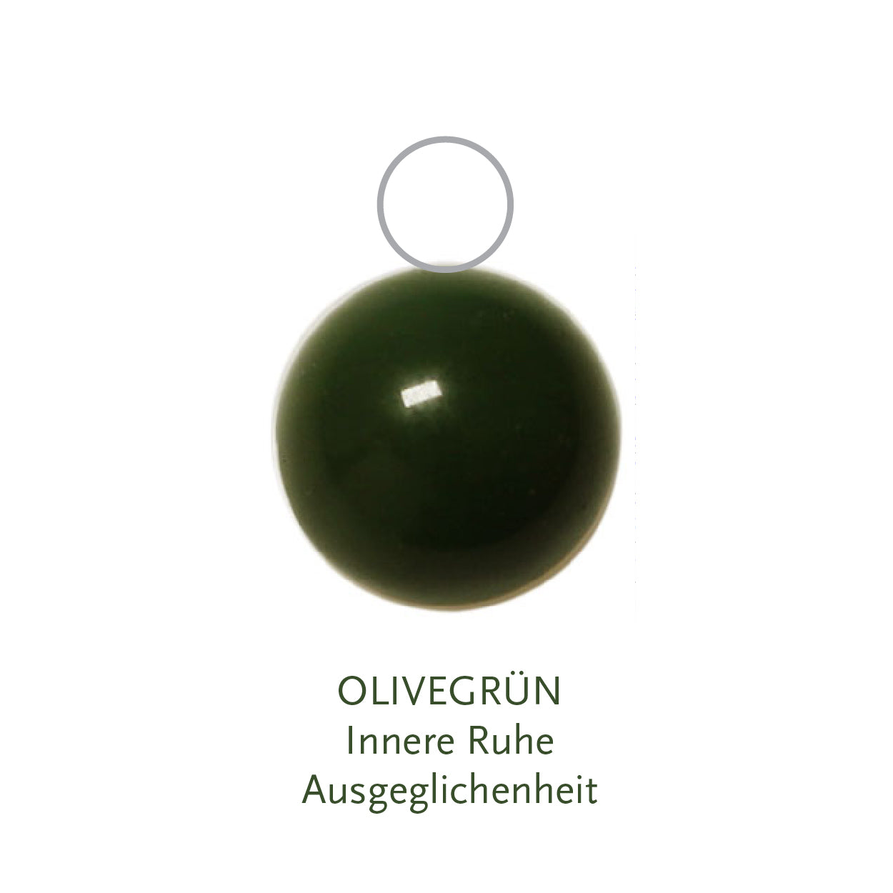 Glaskugel Anhänger 10mm olivegrün BaBa jewellery