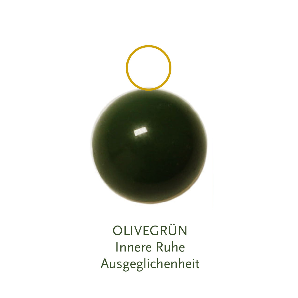 Glaskugel olivegrün 10mm BaBa jewellery