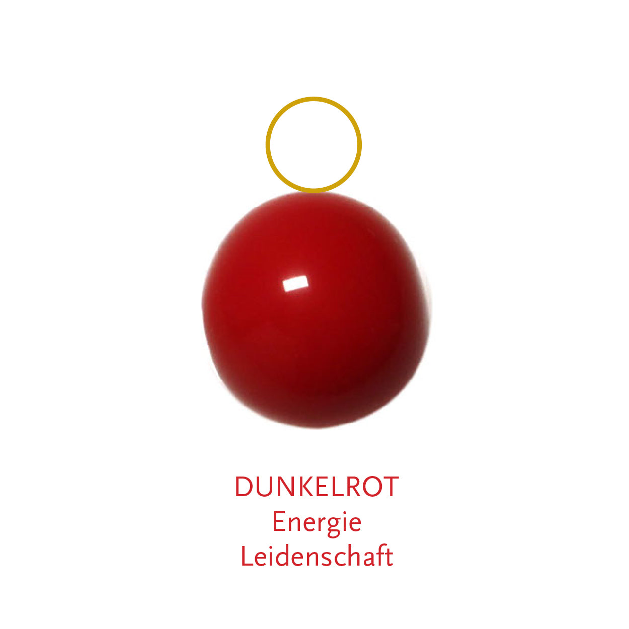 Glaskugel dunkelrot 10mm BaBa jewellery
