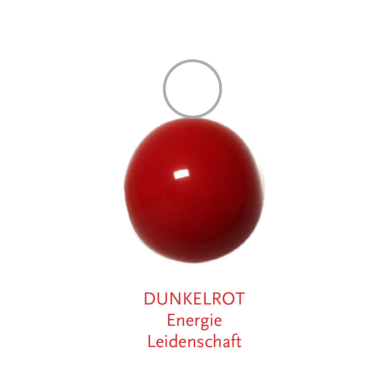 Glaskugel dunkelrot 10mm BaBa jewellery