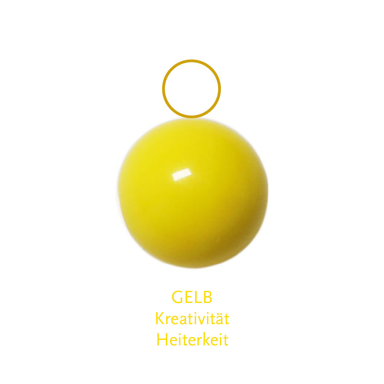 Glaskugel gelb 10mm BaBa jewellery