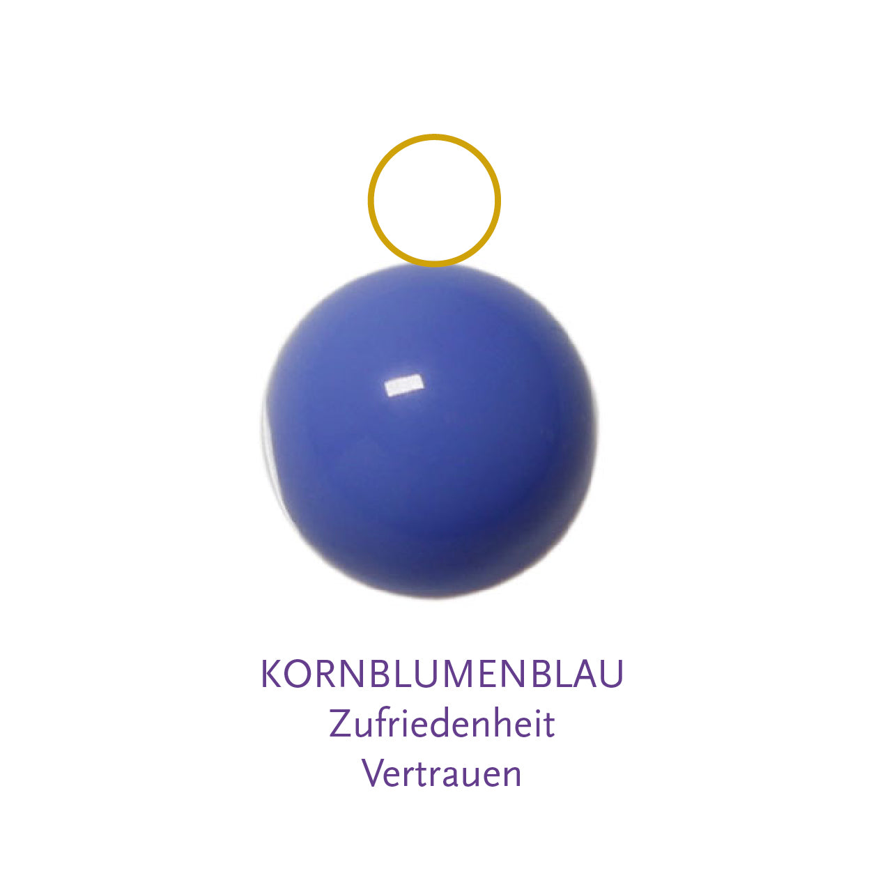 Glaskugel kornblumenblau 10mm BaBa jewellery