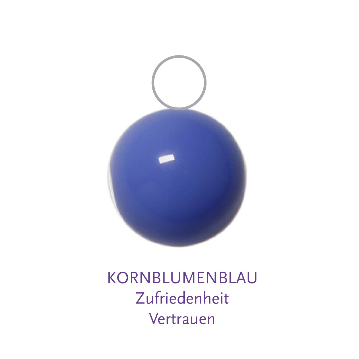 Glaskugel kornblumenblau 10mm BaBa jewellery