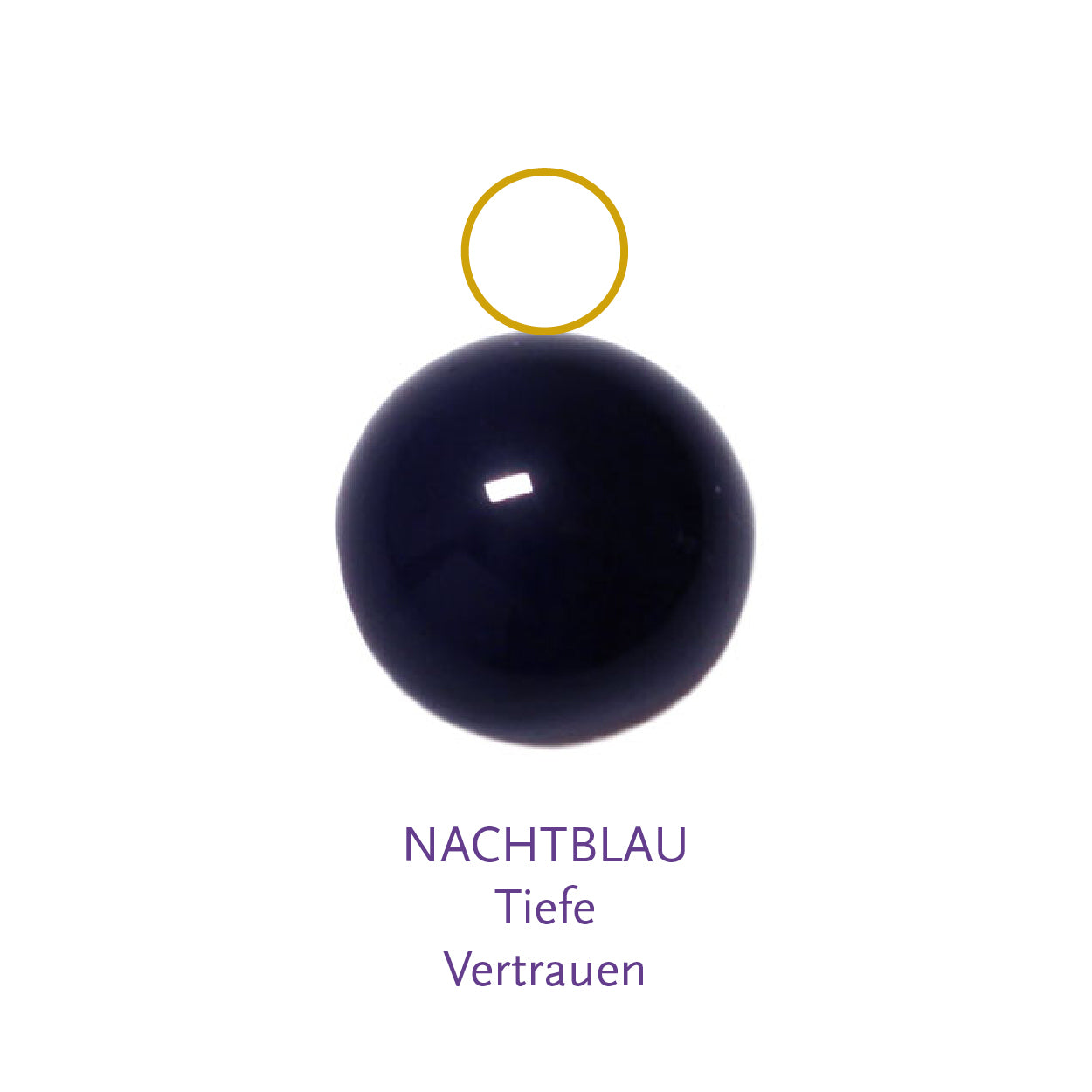 Glaskugel nachtblau 10mm BaBa jewellery