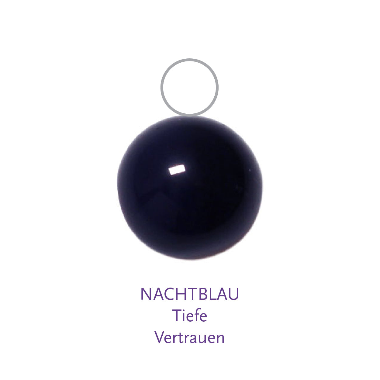 Glaskugel nachtblau 10mm BaBa jewellery
