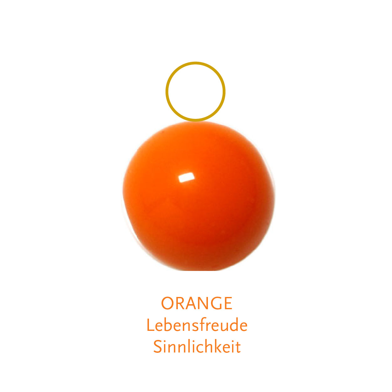 Glaskugel orange 10mm BaBa jewellery