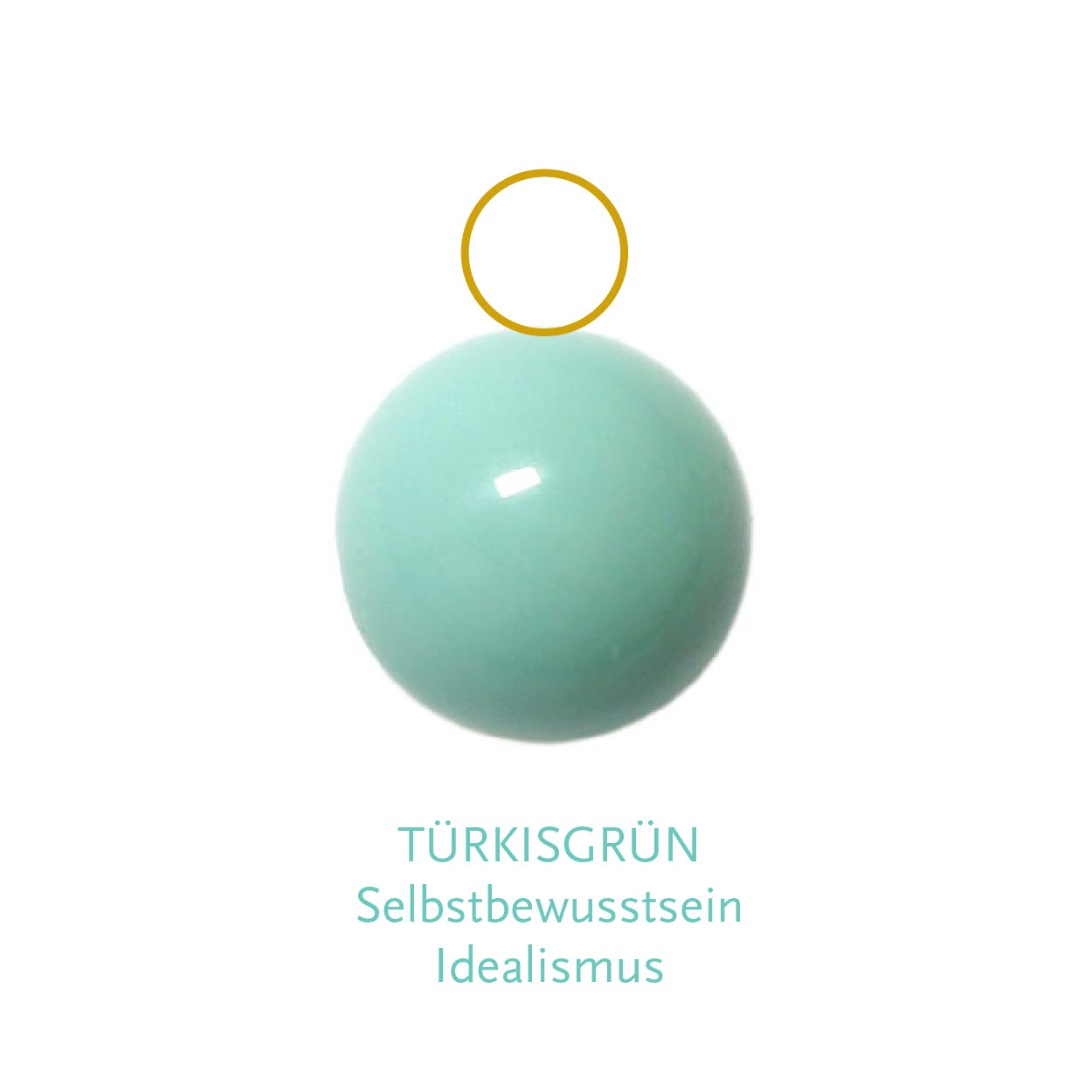 Glaskugel türkisgrün 10mm BaBa jewellery