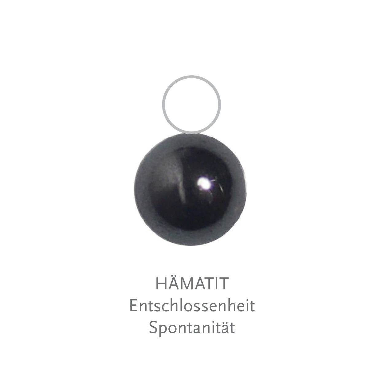 Edelstein Kugelanhänger Hämatit 6mm BaBa jewellery