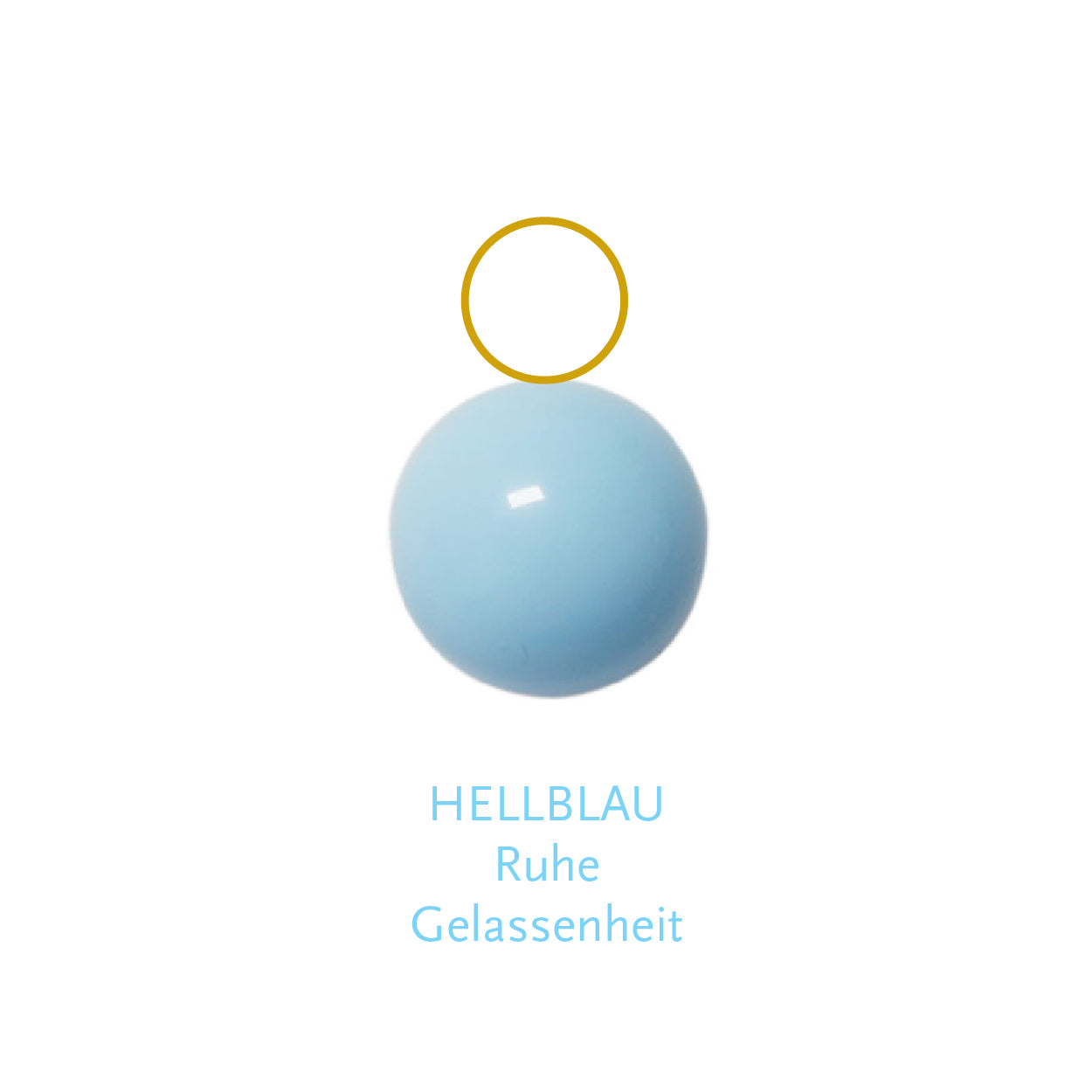 Glaskugel hellblau 6mm Anhänger BaBa jewellery