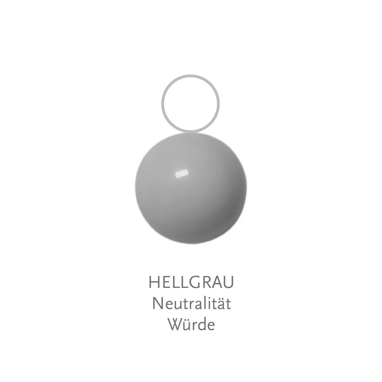 Glaskugel hellgrau 6mm BaBa jewellery