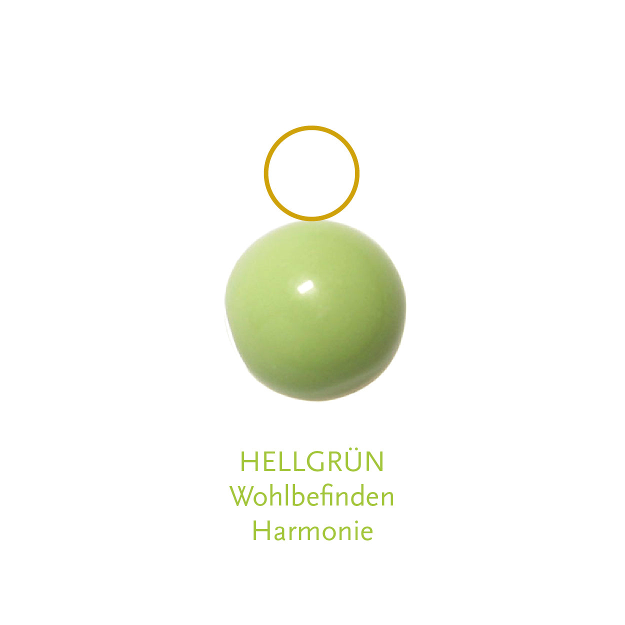 Glaskugel hellgrün 6mm Anhänger BaBa jewellery
