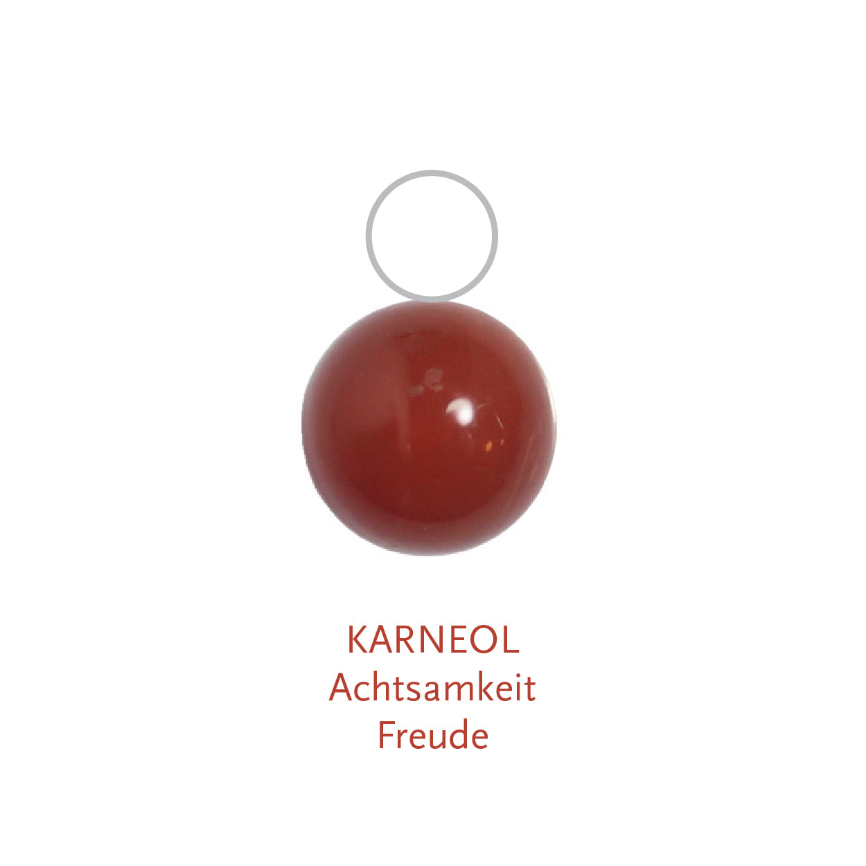 Edelstein Kugelanhänger Karneol 6mm BaBa jewellery