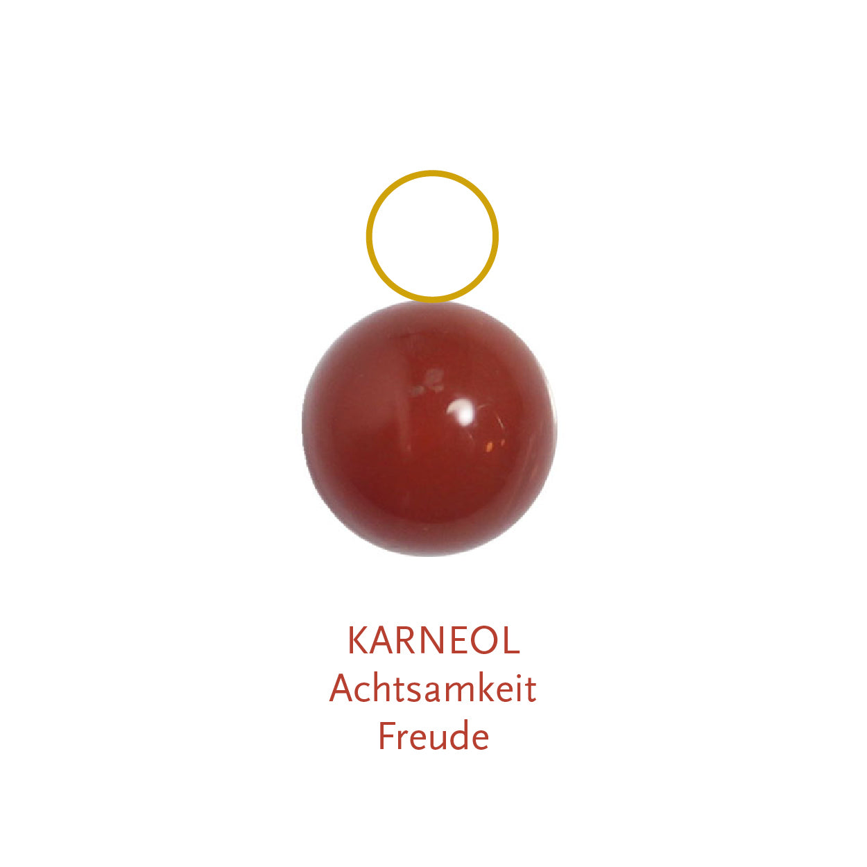 Edelstein Kugelanhänger Karneol 6mm BaBa jewellery
