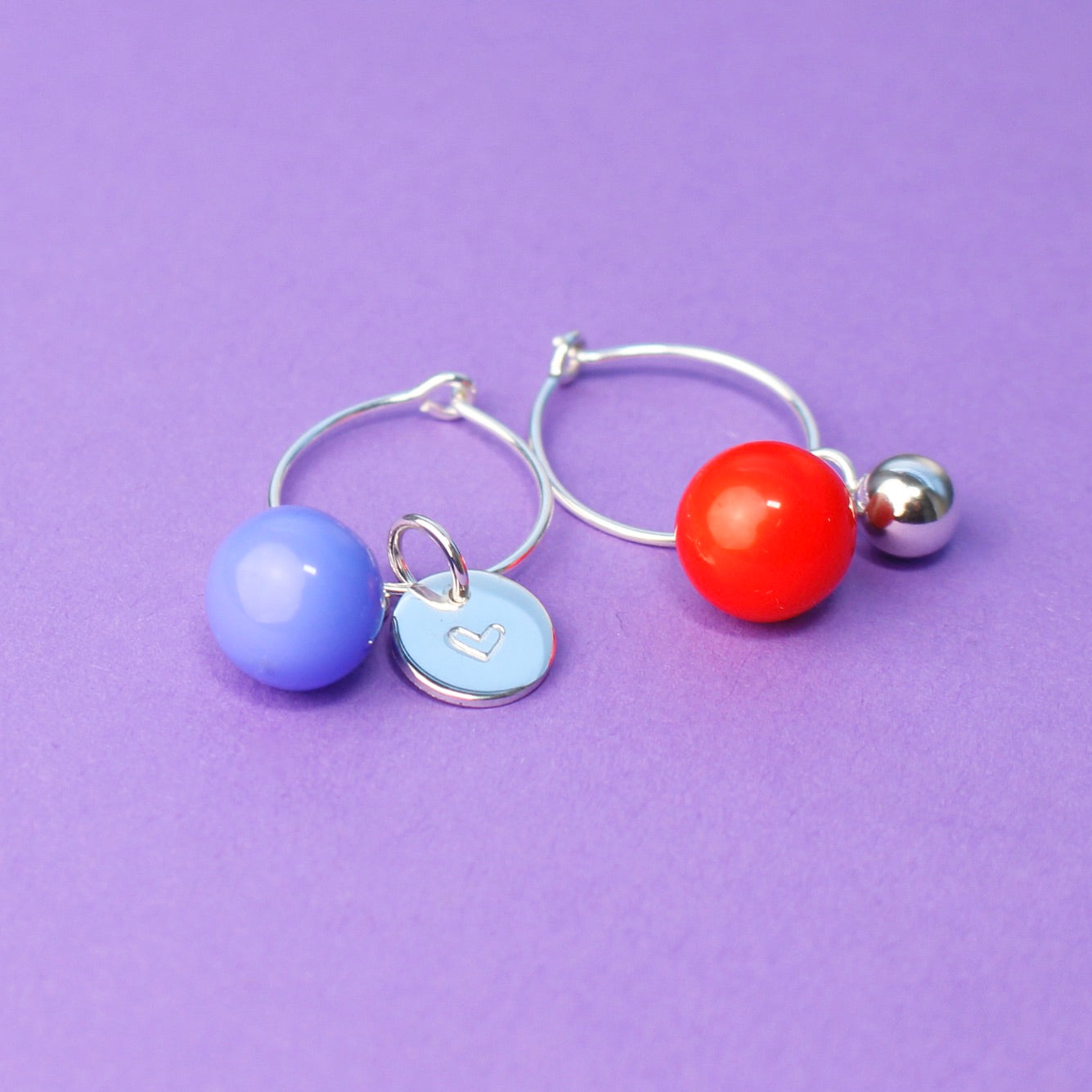 Variablen Ohrringe mit Herz von BaBa jewellery for happiness