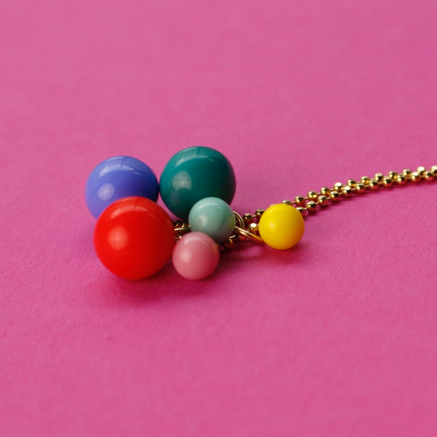 Goldkette mit 6 austauschbaren Anhängern "COLOURFUL"